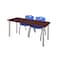 Kee Rectangle Tables > Training Tables > Kee Table & Chair Sets, 66 W, 24 L, 29 H, Mahogany MT6624MHBPCM47BE - alternate 1
